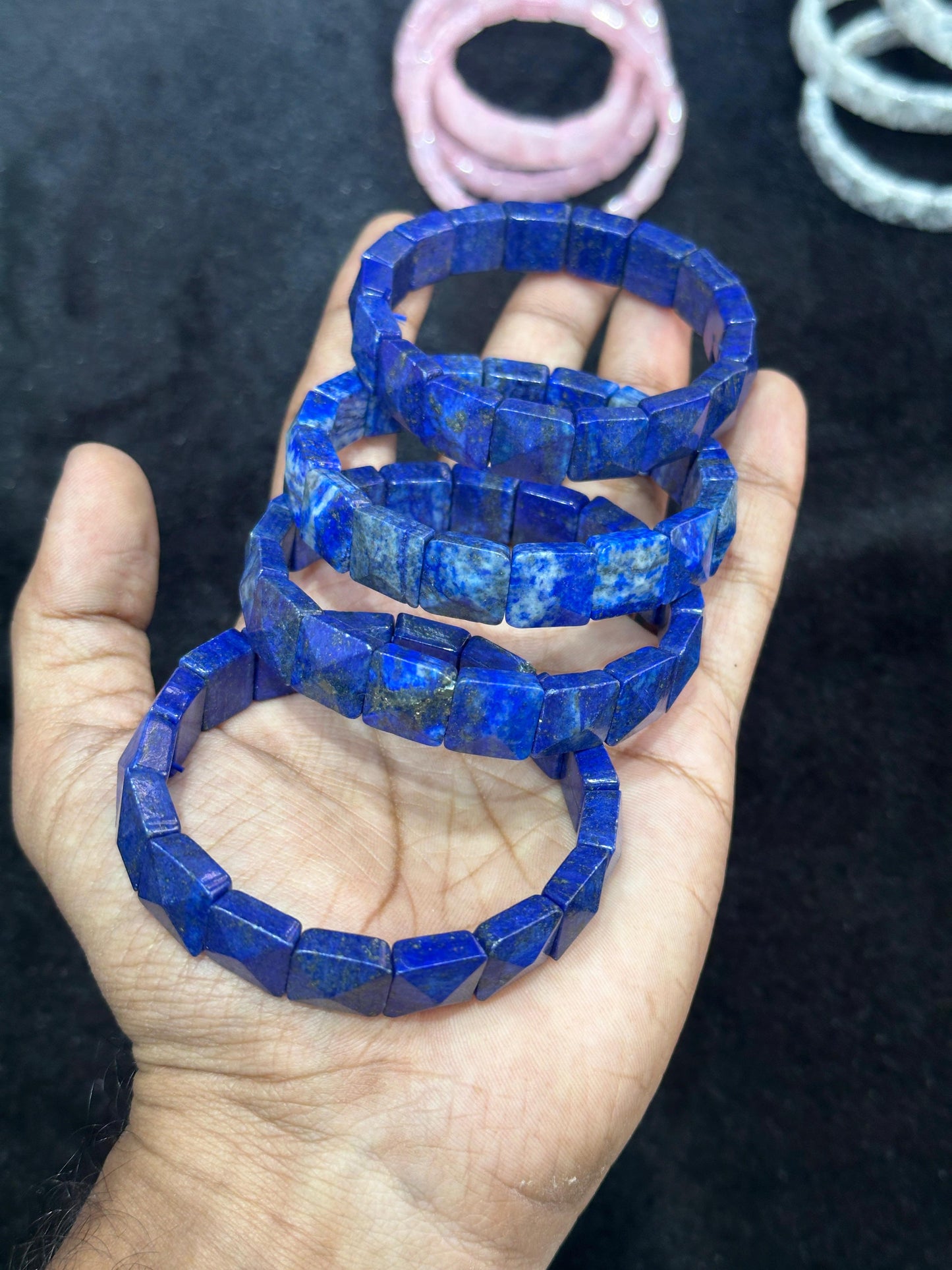 Lapis Lazuli Pyramid Bracelet