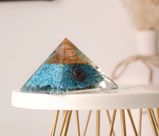 Turquoise Firoza Orgone Pyramid