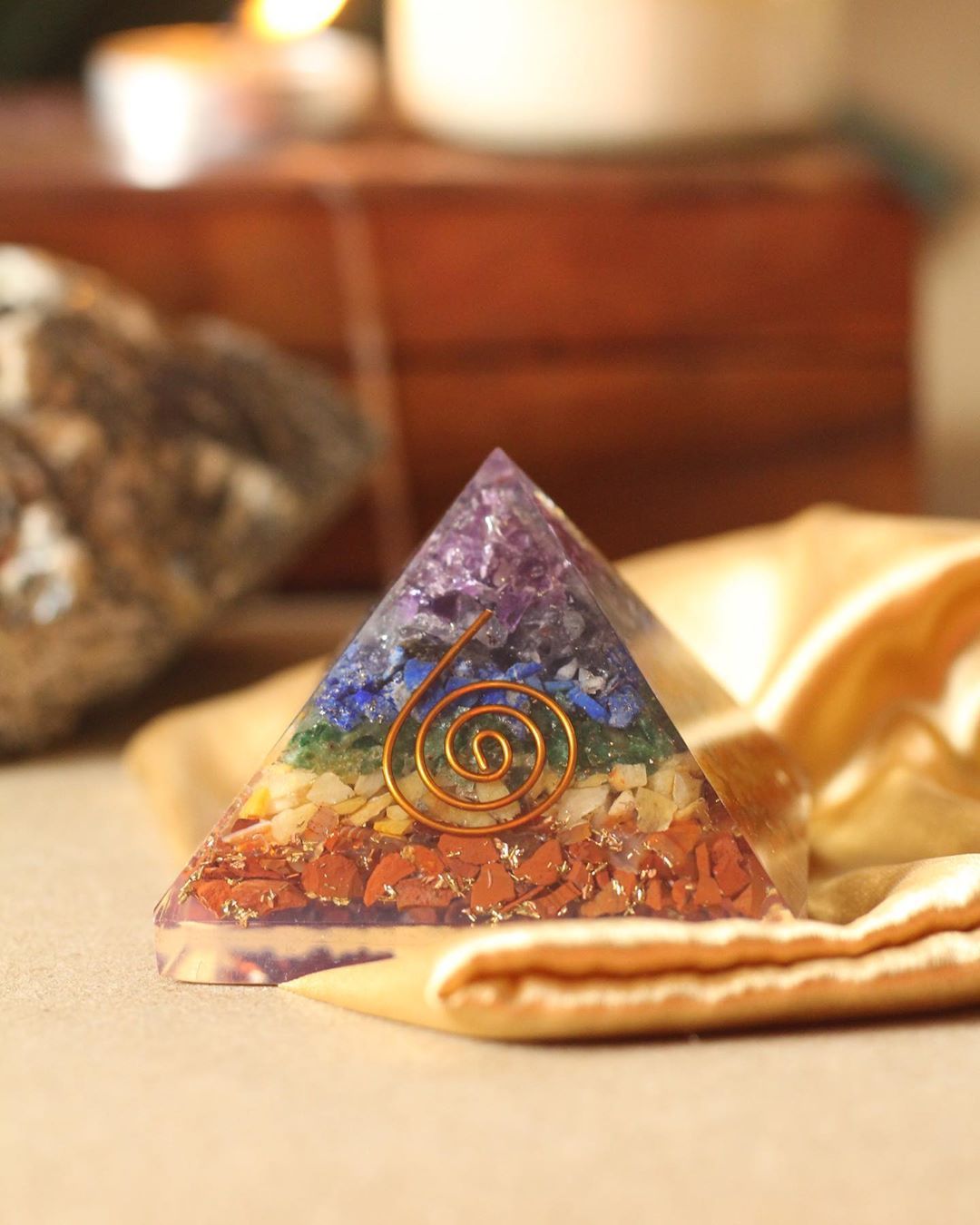 7 Chakra Orgone Pyramid