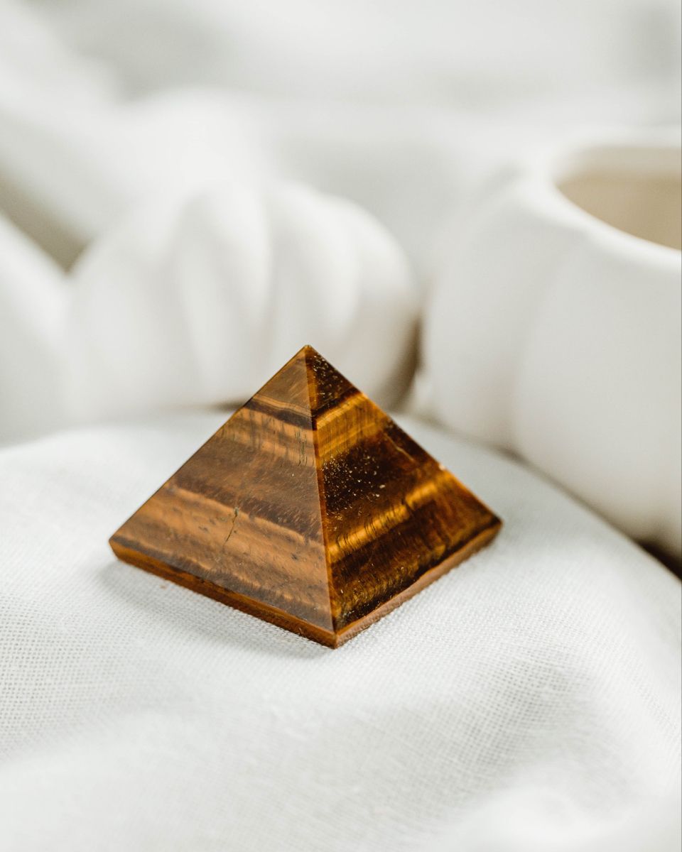 Tiger Eye Pyramid