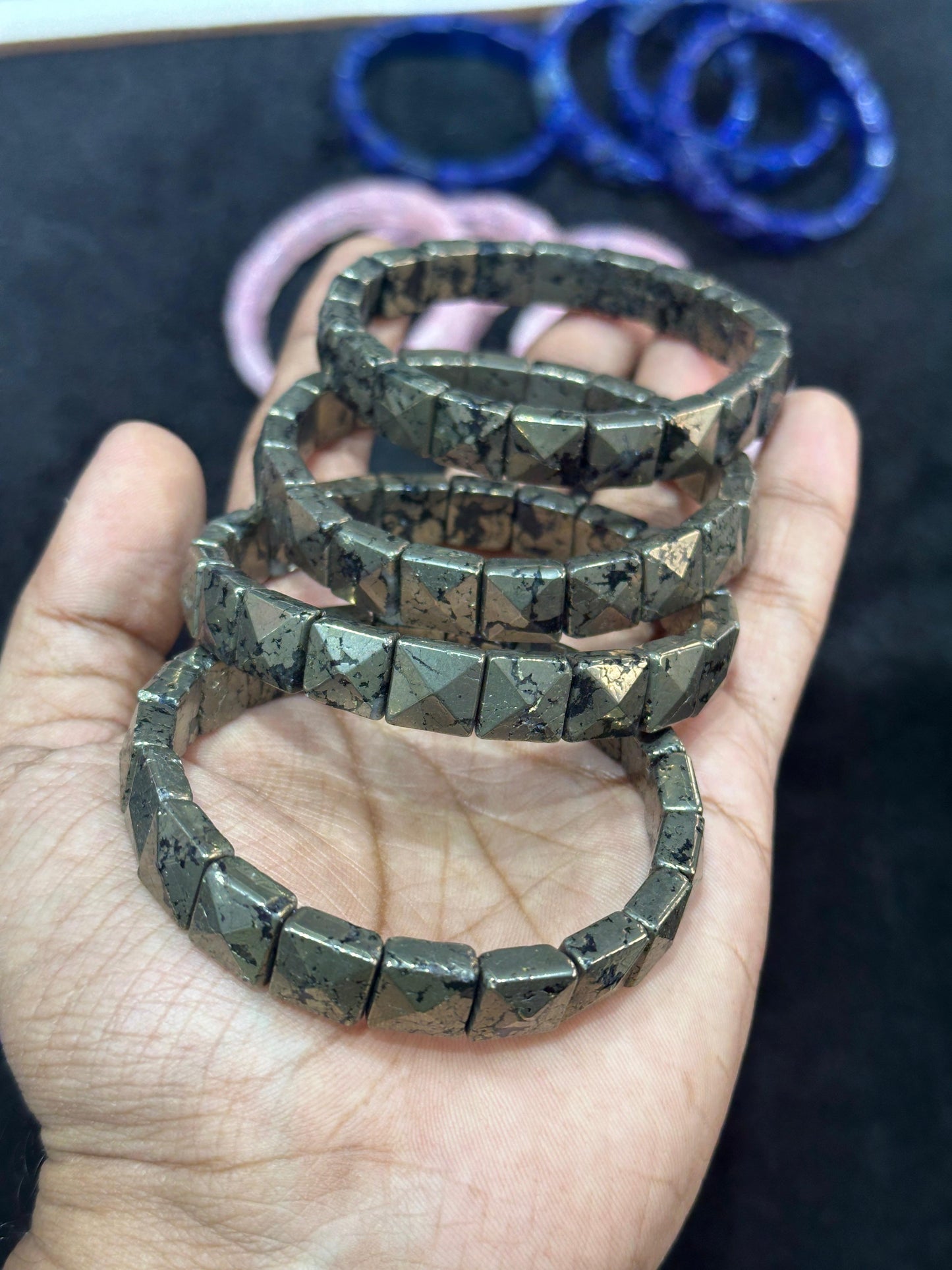 Pyrite Pyramid Bracelet