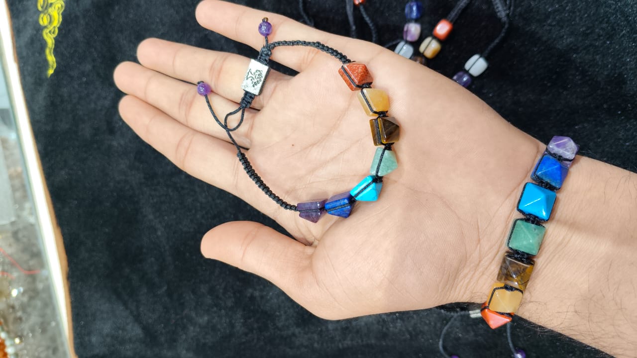 7 Chakra Pyramid Bracelet