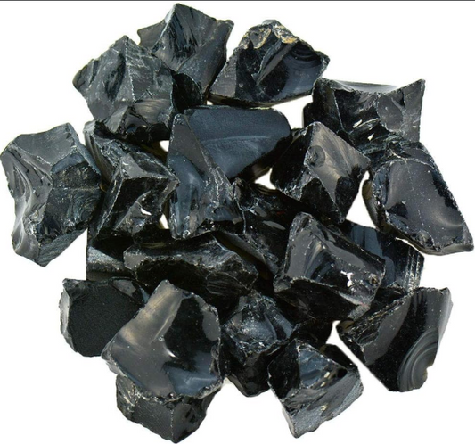 Raw Black Obsidian