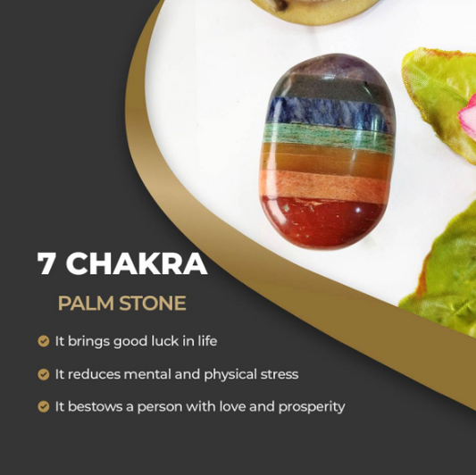 7 Chakra Palm Stone
