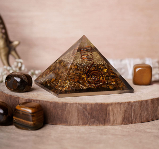 Tiger Eye Orgone Pyramid