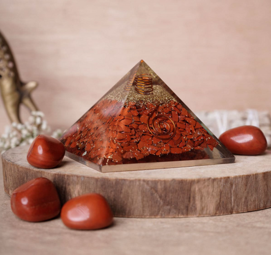 Red Jasper Orgone Pyramid