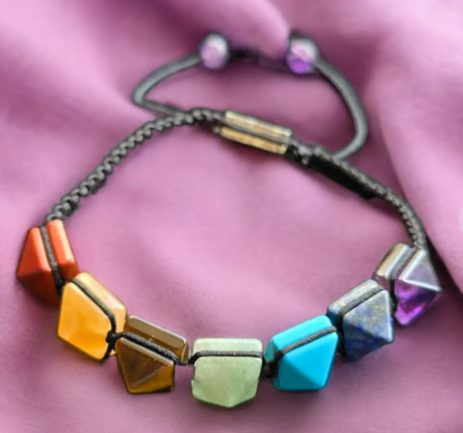 7 Chakra Pyramid Bracelet
