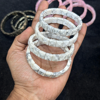 Howlite Pyramid Bracelet