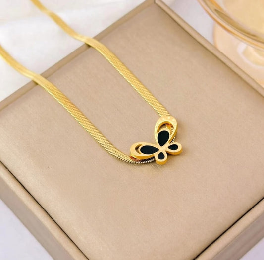 Golden Butterfly Chain Necklace