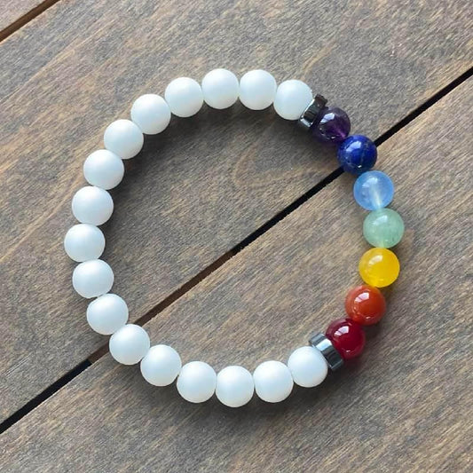 7 Chakra Bracelet (selenite)