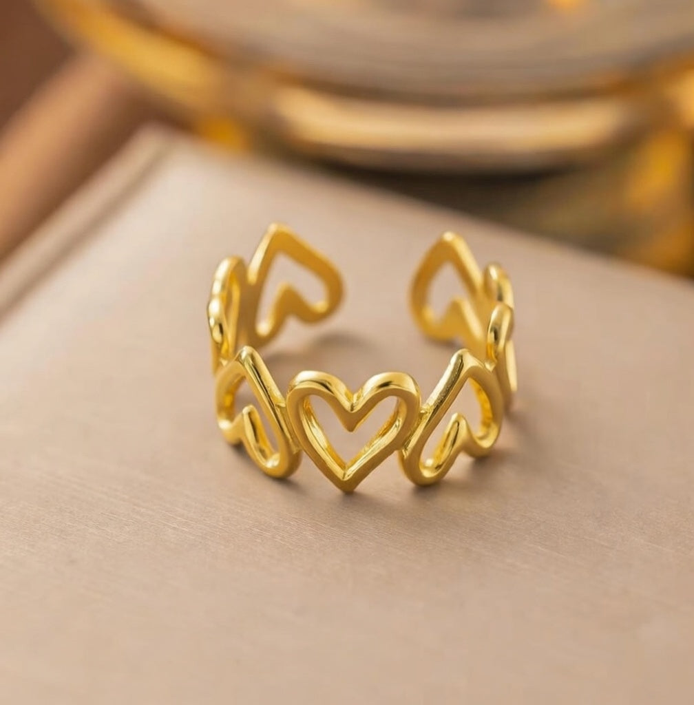 Open Heart Band Ring