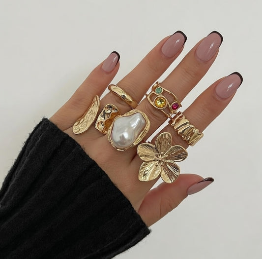 Luna Luxe Statement Ring Set